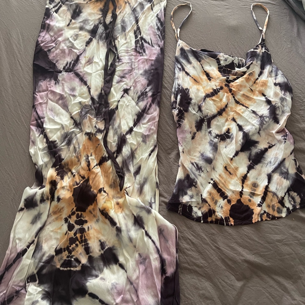 REVOLVE: YFB Tie-Dye Spaghetti Strap Top and Skirt